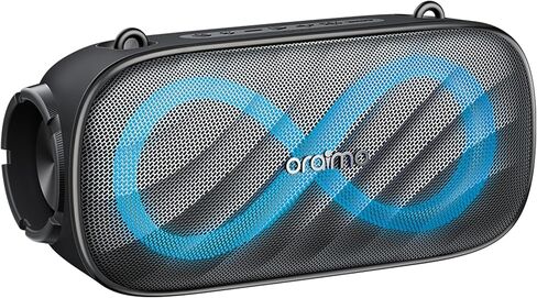 مكبر صوت بلوتوث محمول Oraimo SpaceBox Pro، مكبرات صوت لاسلكية ذات تأثير ضوئي، صوت عالٍ، صوت جهير ثقيل، ميكروفونات مدمجة، دعم بطاقة TF، مدخل AUX، مكبر صوت قوي للحفلات، المنزل، في الهواء الطلق، رمادي in Kuwait
