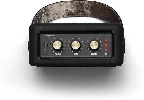 Marshall Stockwell II Portable Bluetooth Speaker, Black and Brass in Kuwait