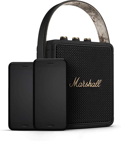 Marshall Stockwell II Portable Bluetooth Speaker, Black and Brass in Kuwait