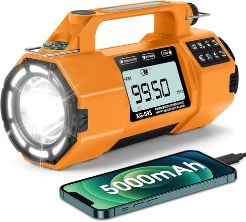 Auto NOAA Emergency Weather Radio, AM/FM/SW Solar Hand Crank Radio in Kuwait