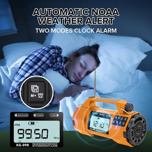 Auto NOAA Emergency Weather Radio, AM/FM/SW Solar Hand Crank Radio in Kuwait