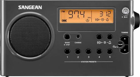 جهاز استقبال محمول SANGEAN SG-106 AM/FM مدمج رقمي (أسود) in Kuwait