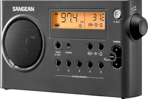 جهاز استقبال محمول SANGEAN SG-106 AM/FM مدمج رقمي (أسود) in Kuwait