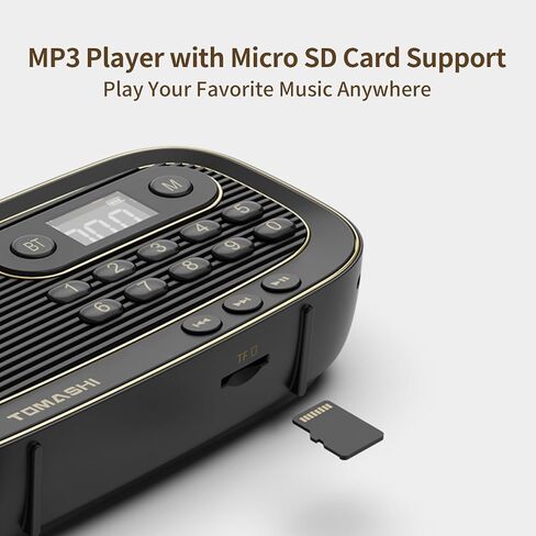 TOMASHI Portable FM Radio, Bluetooth Speaker Radio, Rechargeable Auto Scan in Kuwait