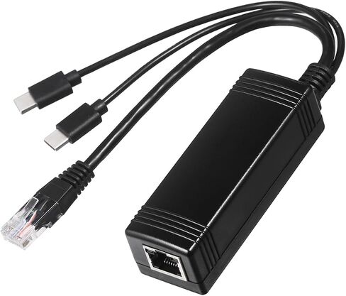Gigabit PoE Splitter with Dual Type C Output, USB-C Total Output 5V/4A Max, Comply IEEE 802.3af/at, 10/100/1000Mbps, Plug and Play, for IP Camera, Wireless AP (PD3010G) in Saudi Arabia