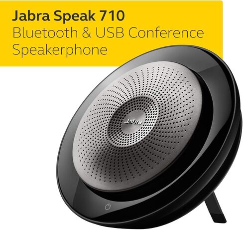 Jabra Speak 710 UC Wireless Bluetooth Speakerphone with Link 370 USB Adapter – Portable Conference Speaker for Holding Meetings Anywhere with Immersive Sound - Certified for Zoom & Google Meet in Saudi Arabia