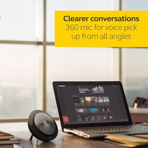 Jabra Speak 710 UC Wireless Bluetooth Speakerphone with Link 370 USB Adapter – Portable Conference Speaker for Holding Meetings Anywhere with Immersive Sound - Certified for Zoom & Google Meet in Saudi Arabia