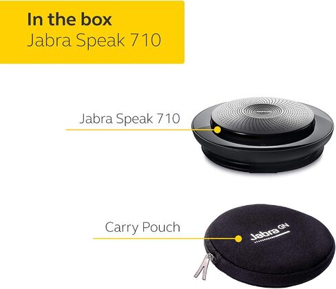 Jabra Speak 710 UC Wireless Bluetooth Speakerphone with Link 370 USB Adapter – Portable Conference Speaker for Holding Meetings Anywhere with Immersive Sound - Certified for Zoom & Google Meet in Saudi Arabia