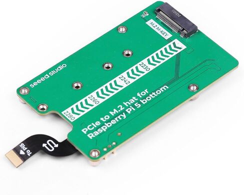 1pc PCIe to M.2 Hat for Raspberry Pi 5, Supporting NVMe SSD and Hailo-8/8L in Saudi Arabia
