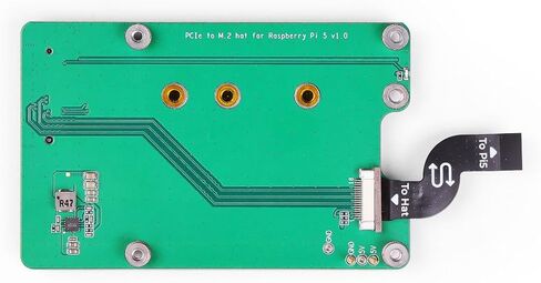 1pc PCIe to M.2 Hat for Raspberry Pi 5, Supporting NVMe SSD and Hailo-8/8L in Saudi Arabia
