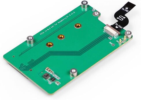 1pc PCIe to M.2 Hat for Raspberry Pi 5, Supporting NVMe SSD and Hailo-8/8L in Saudi Arabia