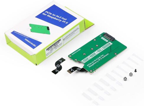 1pc PCIe to M.2 Hat for Raspberry Pi 5, Supporting NVMe SSD and Hailo-8/8L in Saudi Arabia