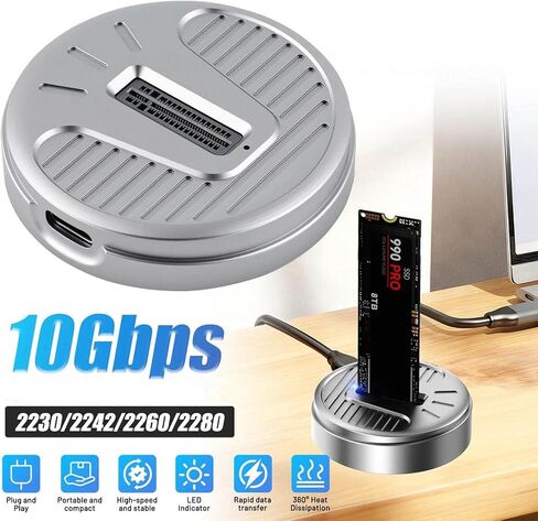 محول M.2 NVMe/NGFF SATA SSD إلى USB 3.1، محول قارئ SSD خارجي بغطاء من سبائك الألومنيوم in Kuwait