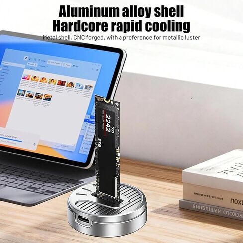 محول M.2 NVMe/NGFF SATA SSD إلى USB 3.1، محول قارئ SSD خارجي بغطاء من سبائك الألومنيوم in Kuwait