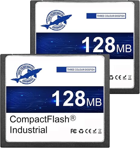 Dogfish 2 Pack 128MB Compact Flash Memory Card High Performance Industrial CF Type I Card FAT16 for Industrial Equipment and Vintage Digital Cameras in Saudi Arabia