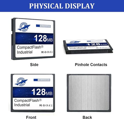 Dogfish 2 Pack 128MB Compact Flash Memory Card High Performance Industrial CF Type I Card FAT16 for Industrial Equipment and Vintage Digital Cameras in Saudi Arabia