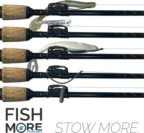 FinMan 5-Pack STOW | Rod Mounted Tackle & Hook Keeper For Fishing Rods | Keeps Drop Shot Weights Secure & Hooks Safe and Sharp in Saudi Arabia