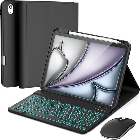 RAYMCRAFT لجهاز iPad Air 11 بوصة / Air 5th-4th Gen لوحة المفاتيح ومجموعة الماوس in Kuwait