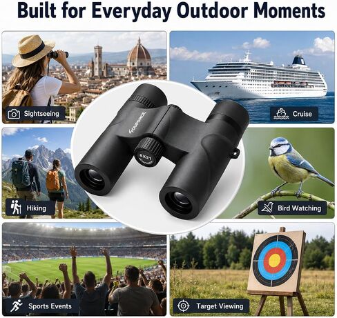 8x21 Compact Binoculars for Adults BAK4 Prism High Powered in Kuwait