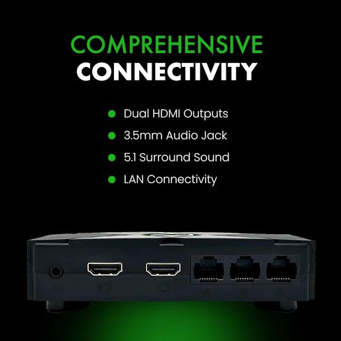 اكس بي اتش دي | محول Xbox HD HDMI الأصلي + LAN Hub - رسومات محسنة، التوصيل والتشغيل، عدم التأخير، محسن الفيديو in Kuwait