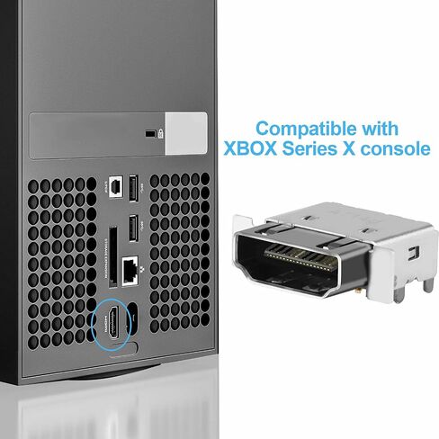 MOOKEENONE استبدال أجزاء منفذ HDMI لوحدة التحكم في الألعاب المعدنية لسلسلة Xbox X in Kuwait
