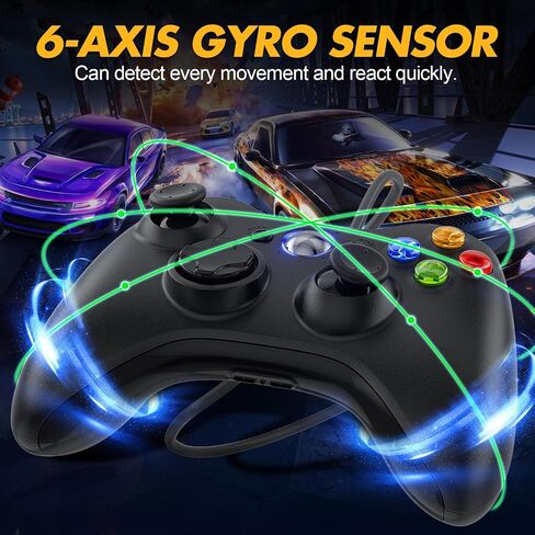 Nonbliep Compatible with Xbox 360 controller, with Dual Vibration/2.5mm Audio Jack Wired Black in Saudi Arabia