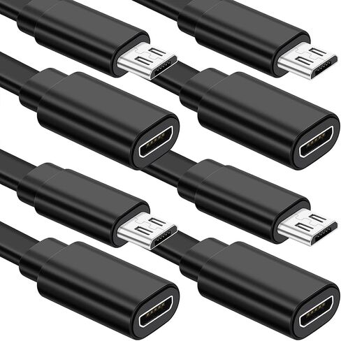 سلك تمديد Sumind 4 Pk Micro USB متوافق مع Wyze Cam (أبيض) in Kuwait