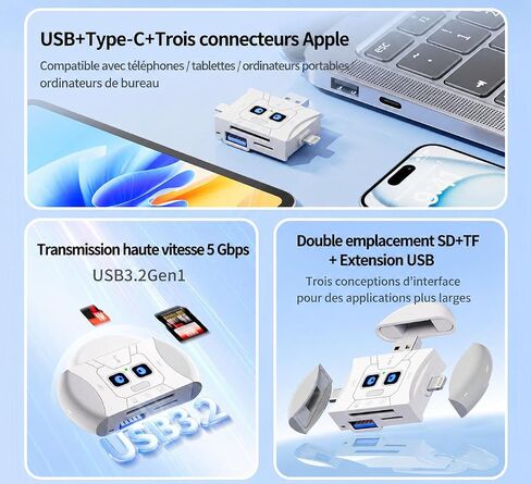 6-in-1 USB C Memory Card Reader Adapter in Kuwait