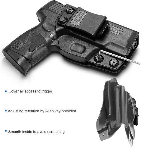 حافظة بنطال تكتيكية من نوع Scorpion Gear Polymer IWB مخفية داخل البنطلون: تناسب Smith & Wesson S&W M&P Shield .40 3.1 بوصة، 9 مم 3.1 بوصة in Kuwait