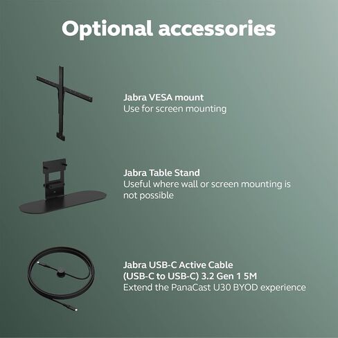Jabra PanaCast U30 شريط فيديو USB BYOD الكل في واحد للغرف الجماعية والصغيرة in Kuwait