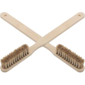 ibasenice 2pcs Climbing Chalk Brush with Natural Beech Wood Handle and Boar Bristles, Removes Chalk and Sweat, Ergonomic Grip for Climbers, for Gym and Field Training in Saudi Arabia