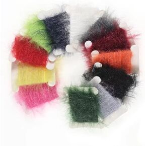 GREATFISHING 12 Color/Set 12pc Assorted Colors Fly Tying Dubbing Line Yarn Scud Sand Worm Flies New Fly Tying Material for Nymph Adult Body 5 Meters in Kuwait