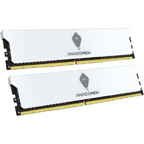 ذاكرة الوصول العشوائي للألعاب ANACOMDA DDR5 باللون الأبيض 32 جيجابايت (2 × 16 جيجابايت) 6400 ميجاهرتز CL36 زيادة سرعة التشغيل DRAM، Intel XMP 3.0 جاهز، متوافق مع AMD EXPO، ذاكرة سطح المكتب مع مبدد حراري من الألومنيوم، سلسلة Kingsnake، صنع في تايوان in Kuwait