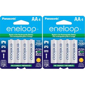 Eneloop Panasonic BK-3MCCA4BA AA 2100 Cycle Ni-MH Pre-Charged Rechargeable Batteries, 4-Battery Pack in Saudi Arabia