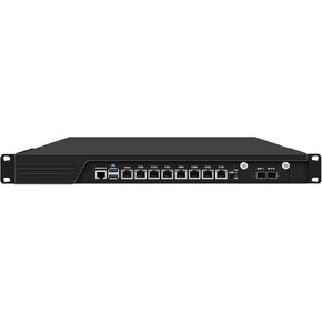 1U Cabinet Firewall Appliance 10GbE، OPNsense، VPN، Network Rackmount، I5 9400، RJ60، 8 x 1GbE LAN، 2 x SFP+ 82599ES 10GbE، 8G RAM، 512G SSD in Kuwait