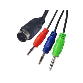 180 سنتيمتر S-Video M1ni DIN 9pin ذكر إلى 3*3.5 مللي متر الحبل لجهاز فك التشفير رصد جهاز استقبال العرض in Kuwait
