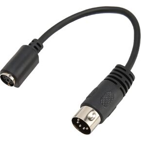 MAVIS LAVEN PS2 Keyboard Adapter Cable, PVC Material, Compact Design, DIN 5 Pin Male to Mini DIN 6 Pin Female for PS2 Console User in Kuwait