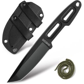 Omesio Small Tanto Fixed Blade Knife, 3.14" 5Cr13MoV Steel EDC Knife in Saudi Arabia