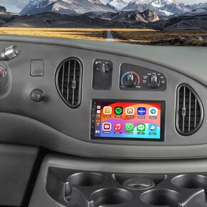 Android 15 Car Stereo for Ford E150 E250 E350 Super Duty 1998-2008 Radio Update with 7 Inch Touch Screen with Wireless Carplay Mirror Link GPS EQ BT/FM/RDS Backup Camera in Kuwait