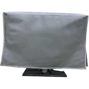 غطاء شاشة من النايلون الرمادي الفضي من شركة The Perfect Dust Cover LLC، مضاد للكهرباء الساكنة ومقاوم للماء، يناسب شاشات LED/LCD مقاس 24 بوصة، الأبعاد 23 بوصة عرض × 3 بوصة عمق × 16 بوصة ارتفاع in Saudi Arabia