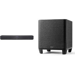 Denon Home Sound Bar 550 + Wireless Subwoofer Bundle (HEOS Built-in) – Dolby Atmos 3D Audio, Wi-Fi/Bluetooth Streaming, Alexa, AirPlay 2, & Multi-Room Support in Saudi Arabia