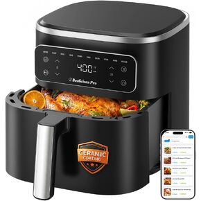 Beelicious Pro 10-in-1 MicroTemp Air Fryer 6.5QT, PFAS-Free Ceramic Coating Airfryers, Nonstick & Dishwasher Safe, AI-Powered E-Recipes, Shake Reminder, Compact, Digital Display BAF-8601 in Kuwait