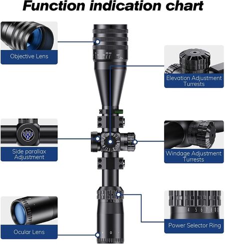 Long Range Rifle Scope,4-16X/6-24X Rifle Scope,SFP Crosshairs Reticle Scopes,with 11mm&20mm Mount &Sunshade in Kuwait