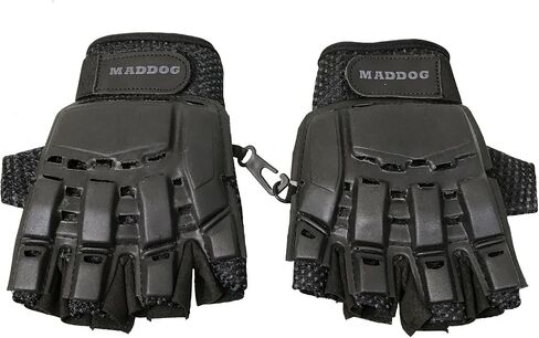 حزمة التحرير والسرد الواقية من Maddog Sports Paintball وAirsoft - واقي صدر مبطن، وقفازات نصف إصبع، وواقي للرقبة - حماية خفيفة الوزن من الصدمات للاعبين الشباب والمراهقين والبالغين in Kuwait