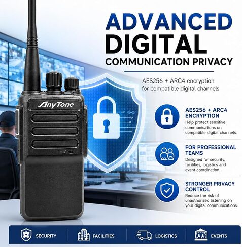 AnyTone D168 UHF DMR Two Way Radio, 4.5W, 256 Channels, AES256 in Kuwait
