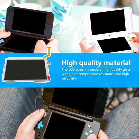 MUNTICO Upgraded For Nintendo 3DS XL 2015 - Upper LCD Screen Replacement, Top Display Repair Part in Saudi Arabia
