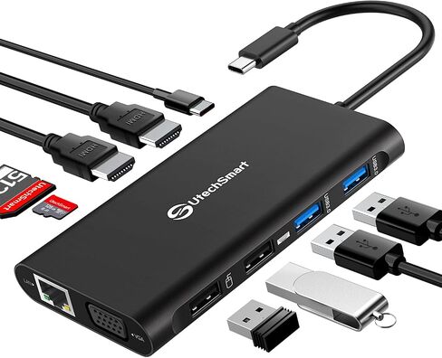 USB C Hub محول ماك بوك، UtechSmart 7 في 2 محول متعدد المنافذ in Kuwait