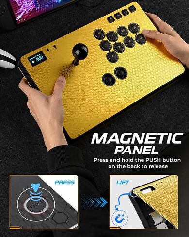 Haute42 C-AS Magnetic Leverless Arcade Stick, Aluminum Fightstick, Hot Swap in Saudi Arabia