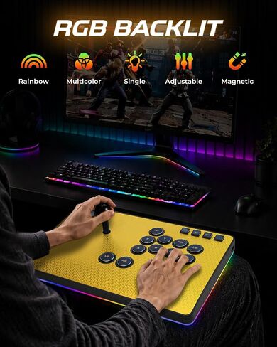 Haute42 C-AS Magnetic Leverless Arcade Stick, Aluminum Fightstick, Hot Swap in Saudi Arabia