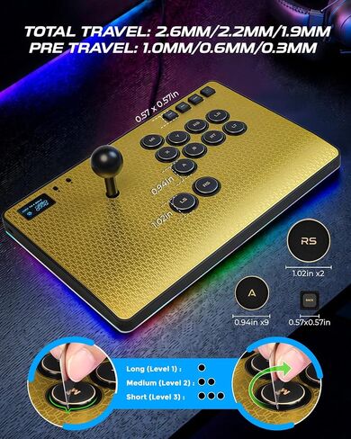 Haute42 C-AS Magnetic Leverless Arcade Stick, Aluminum Fightstick, Hot Swap in Saudi Arabia